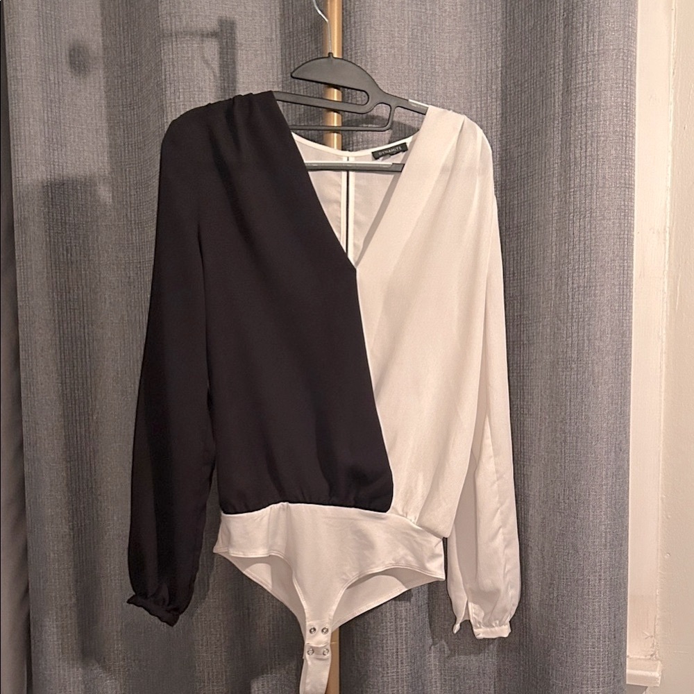 Dynamite Elegant Black and White Women's Bodysuit